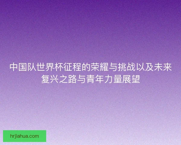中国队世界杯征程的荣耀与挑战以及未来复兴之路与青年力量展望