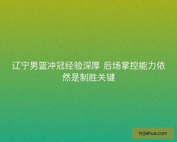 辽宁男篮冲冠经验深厚 后场掌控能力依然是制胜关键